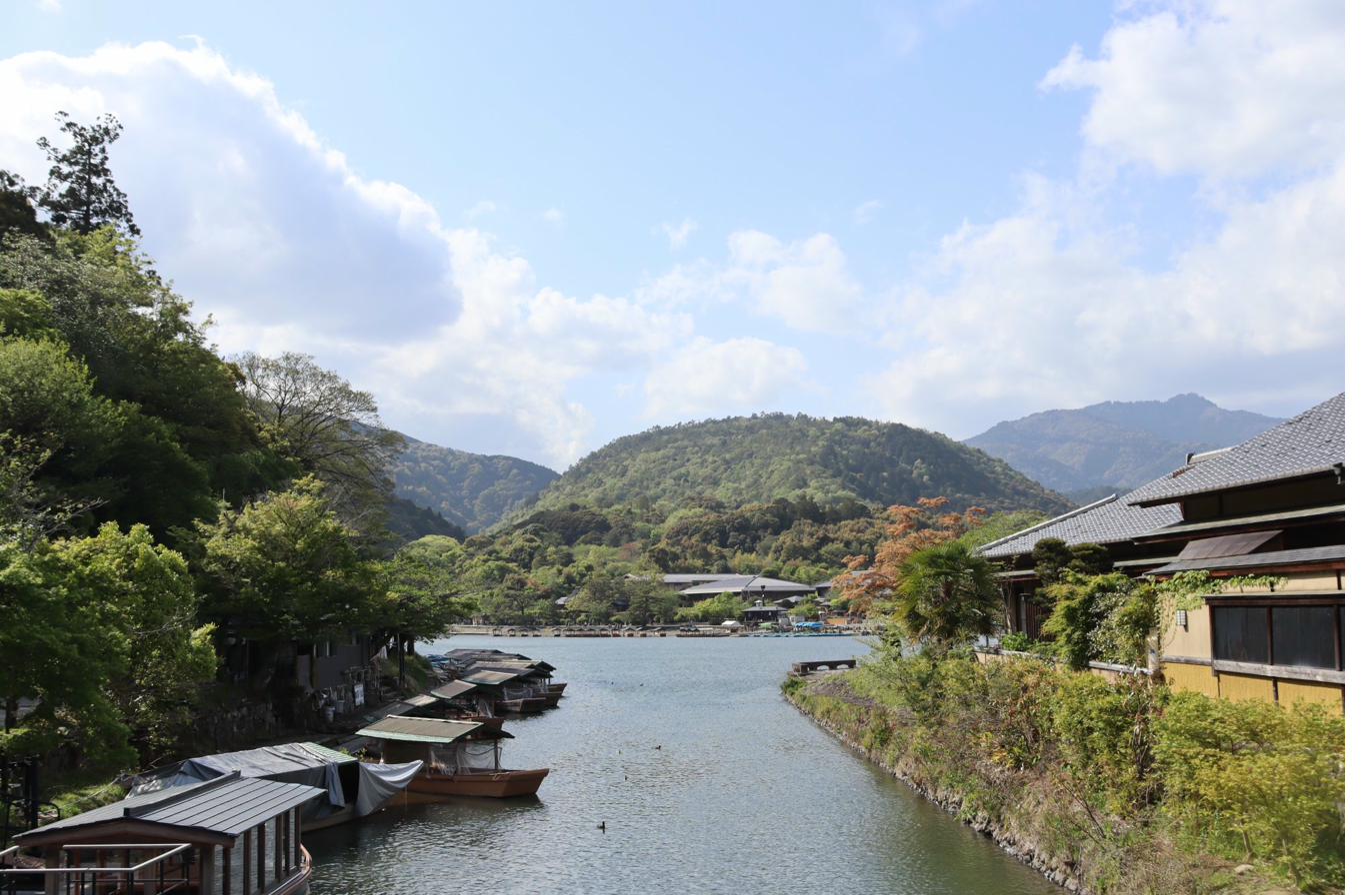 Bootsanleger am Fluss in Arashiyama