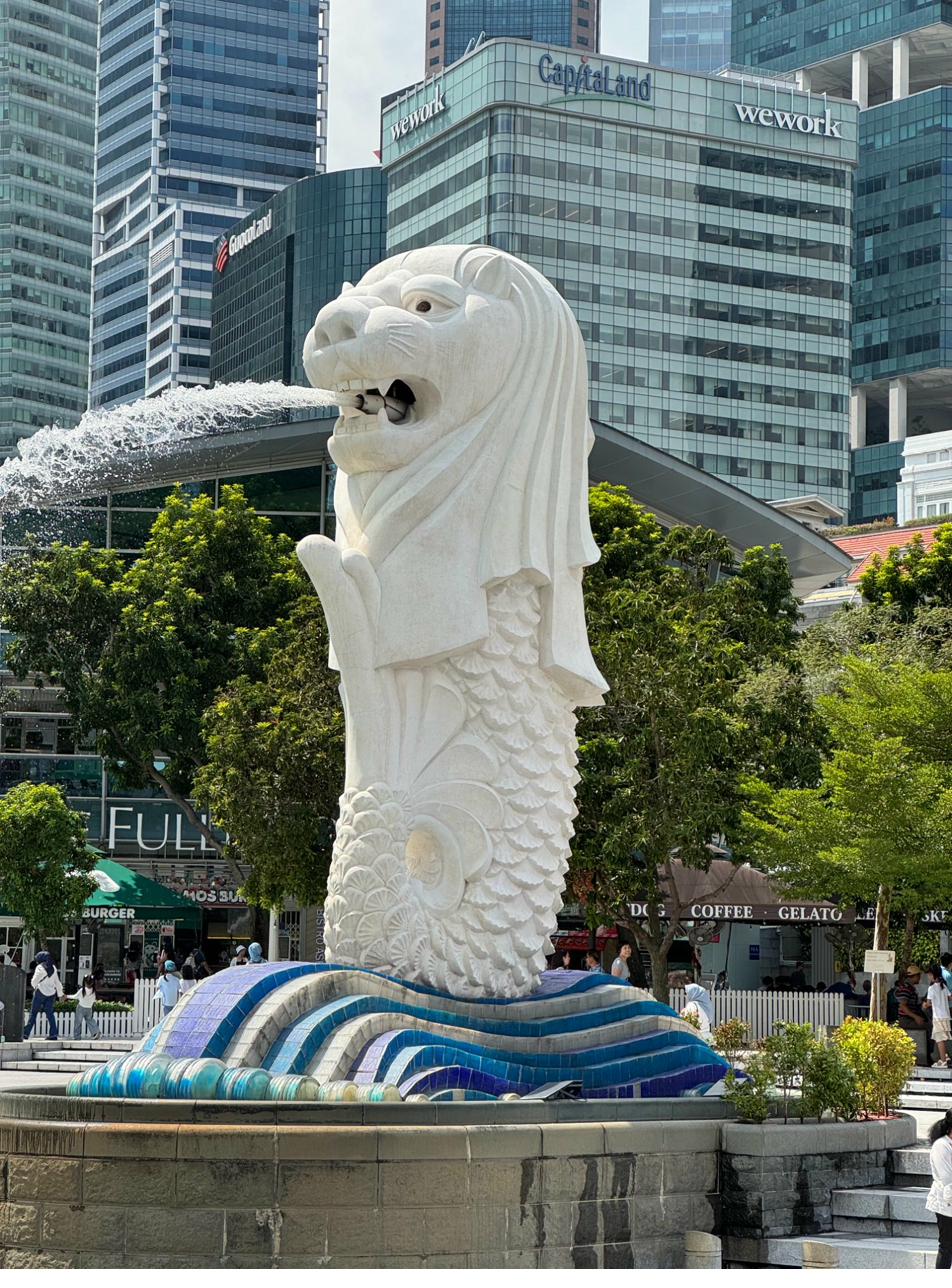 Merlion Statue am Marina Bay